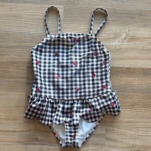 Cath Kidston Blue and White Checkered Kids Swim One Piece